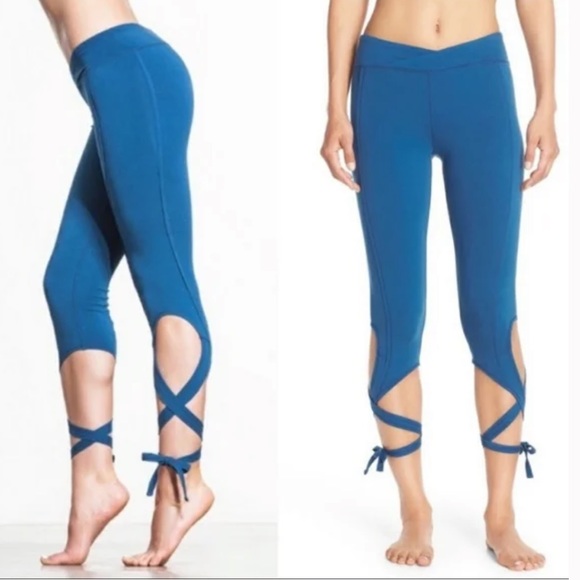 Free People Pants - Free People FP Movement Crossover Waist Turnout Tie Lace Up Ribbon Leggings